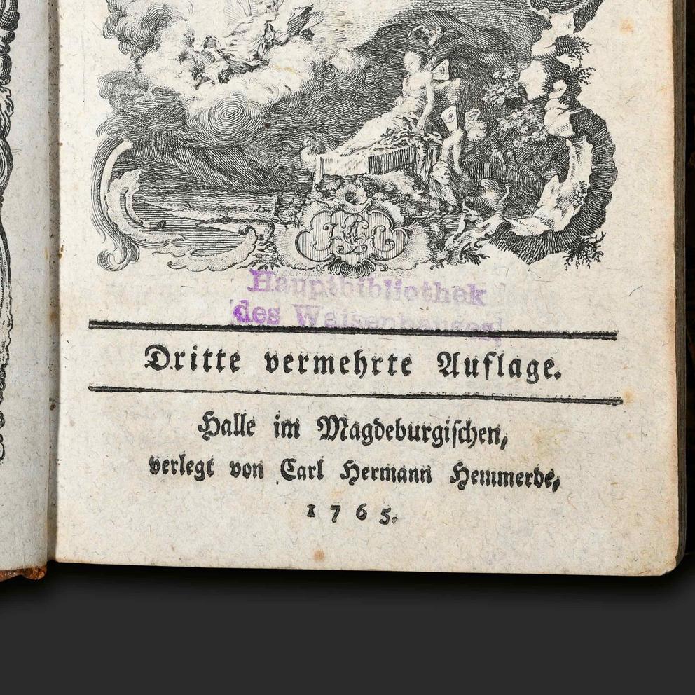 Detail des Titelblatts, insbesondere der Auflagenzahl.