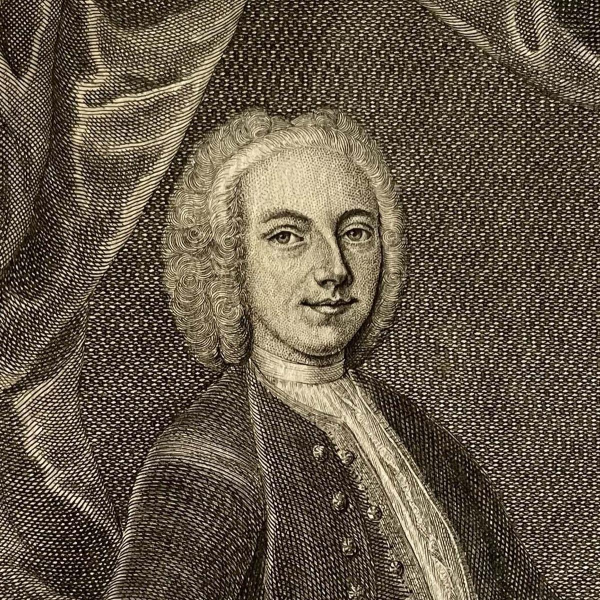 Das Bild zeigt den Hallenser Mediziner Johann Gottlob Krüger im Porträt (Kupferstich).